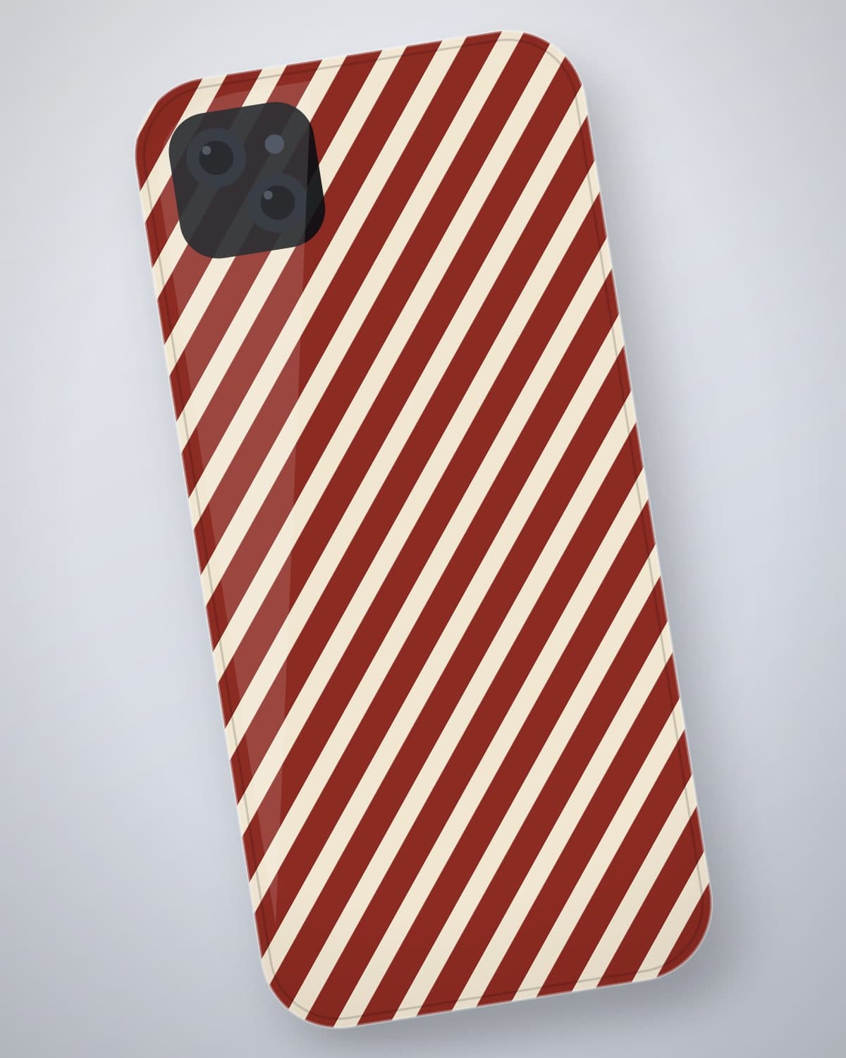 Ajrak Block Print Case in Madder for iPhone 15 — side profile