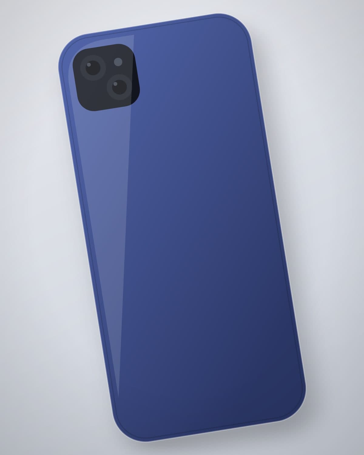 Aabgeena Tinted Case in Indigo for iPhone 18 — side profile