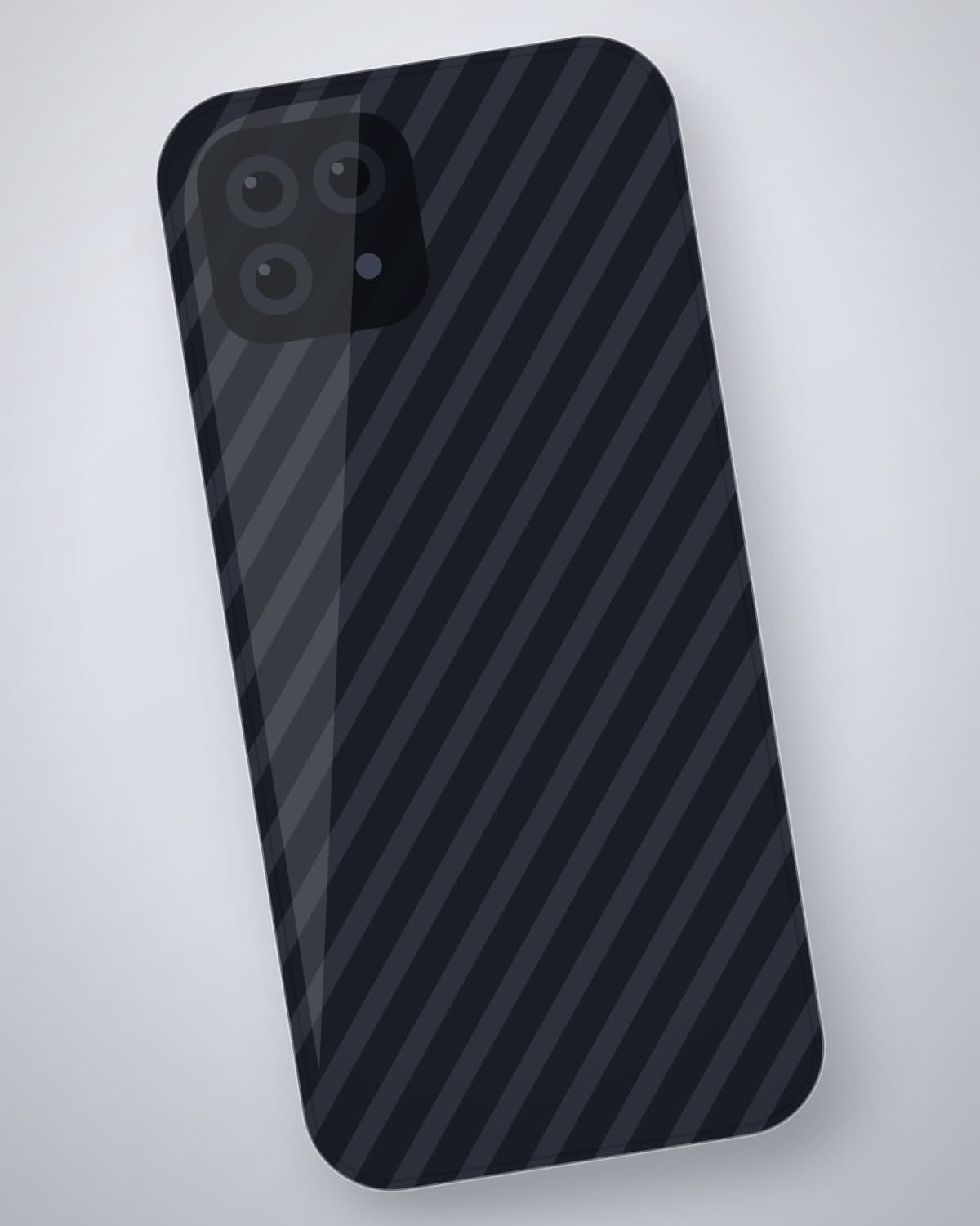 Pahlwan Rugged Grip in Ink for iPhone 13 Pro — side profile