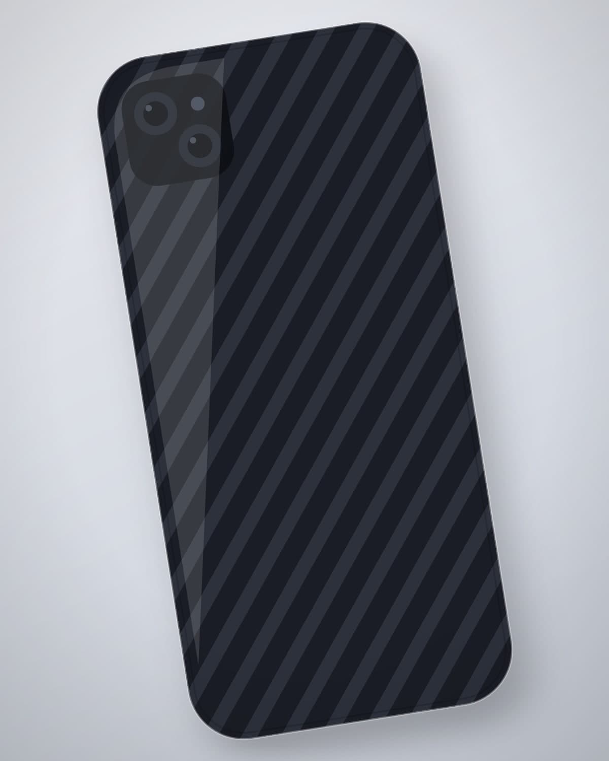 Pahlwan Rugged Grip in Ink for iPhone 14 — side profile