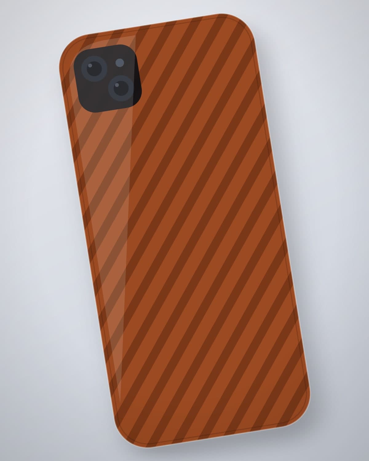 Pahlwan Rugged Grip in Rust for iPhone 14 — side profile