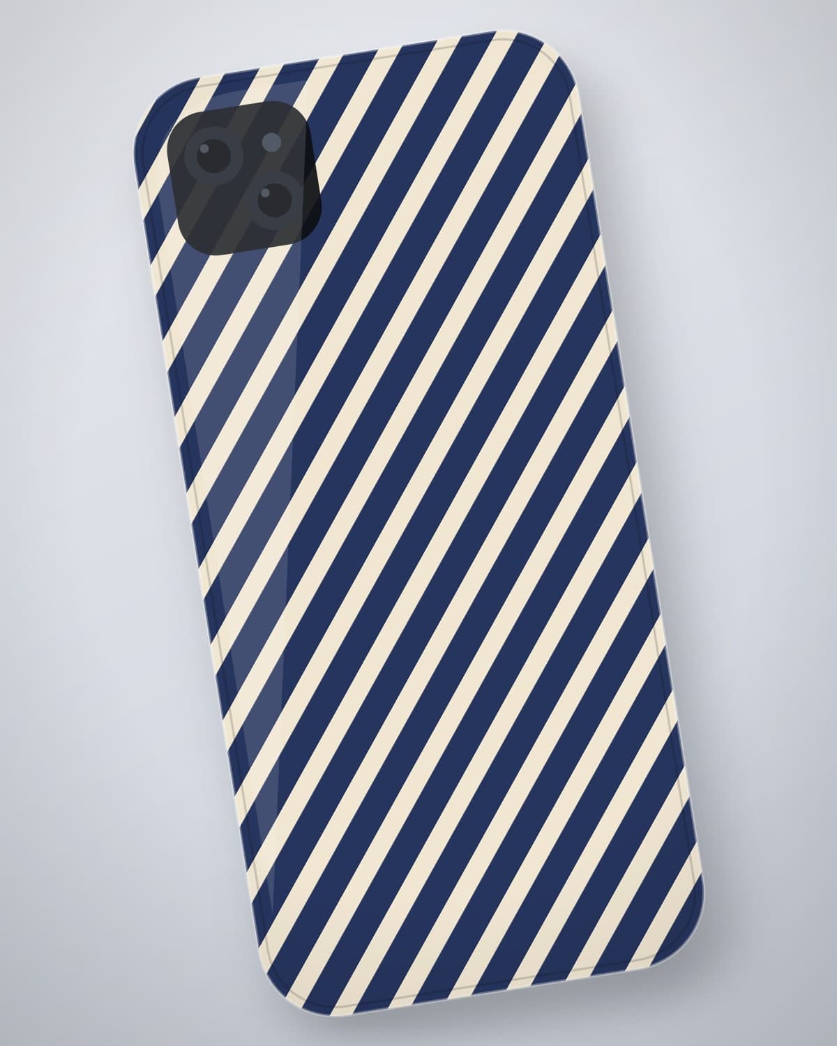 Ajrak Block Print Case in Indigo for iPhone 17 — side profile