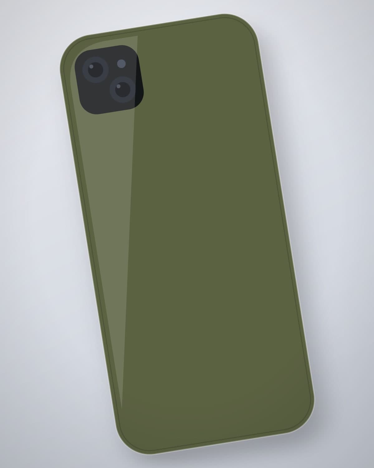Fauladi Armour Case in Olive for iPhone 18 — side profile