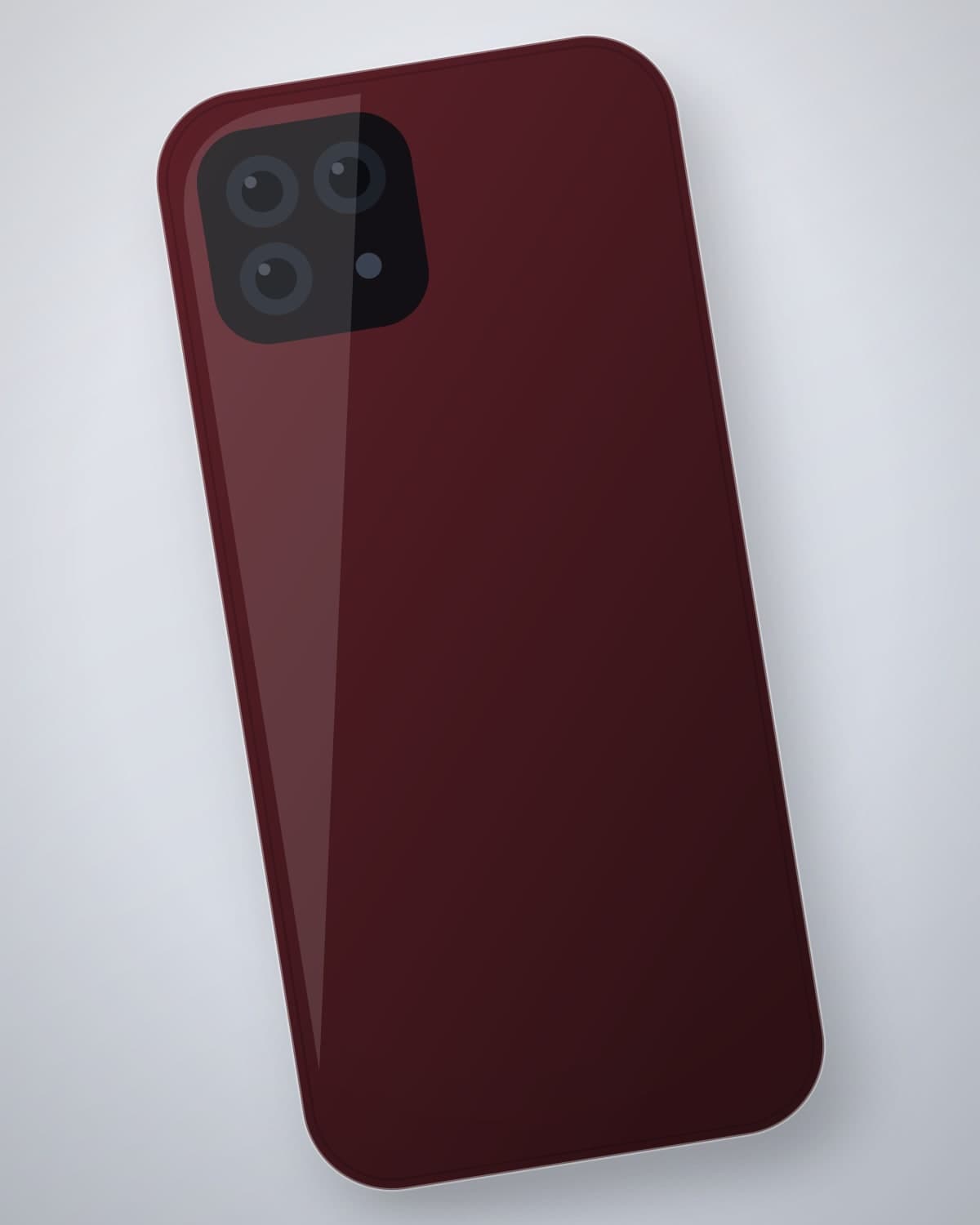 Khatt Calligraphy Case in Oxblood & Gold for iPhone 15 Pro — side profile