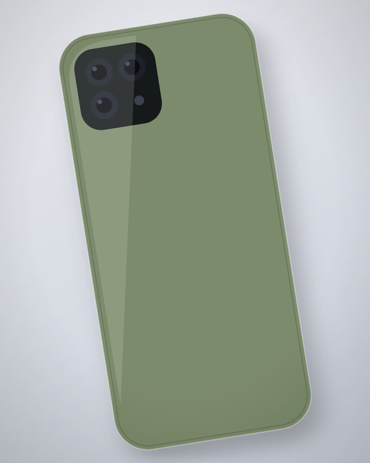 Naram Liquid Silicone Case in Sage for iPhone 13 Pro Max — side profile
