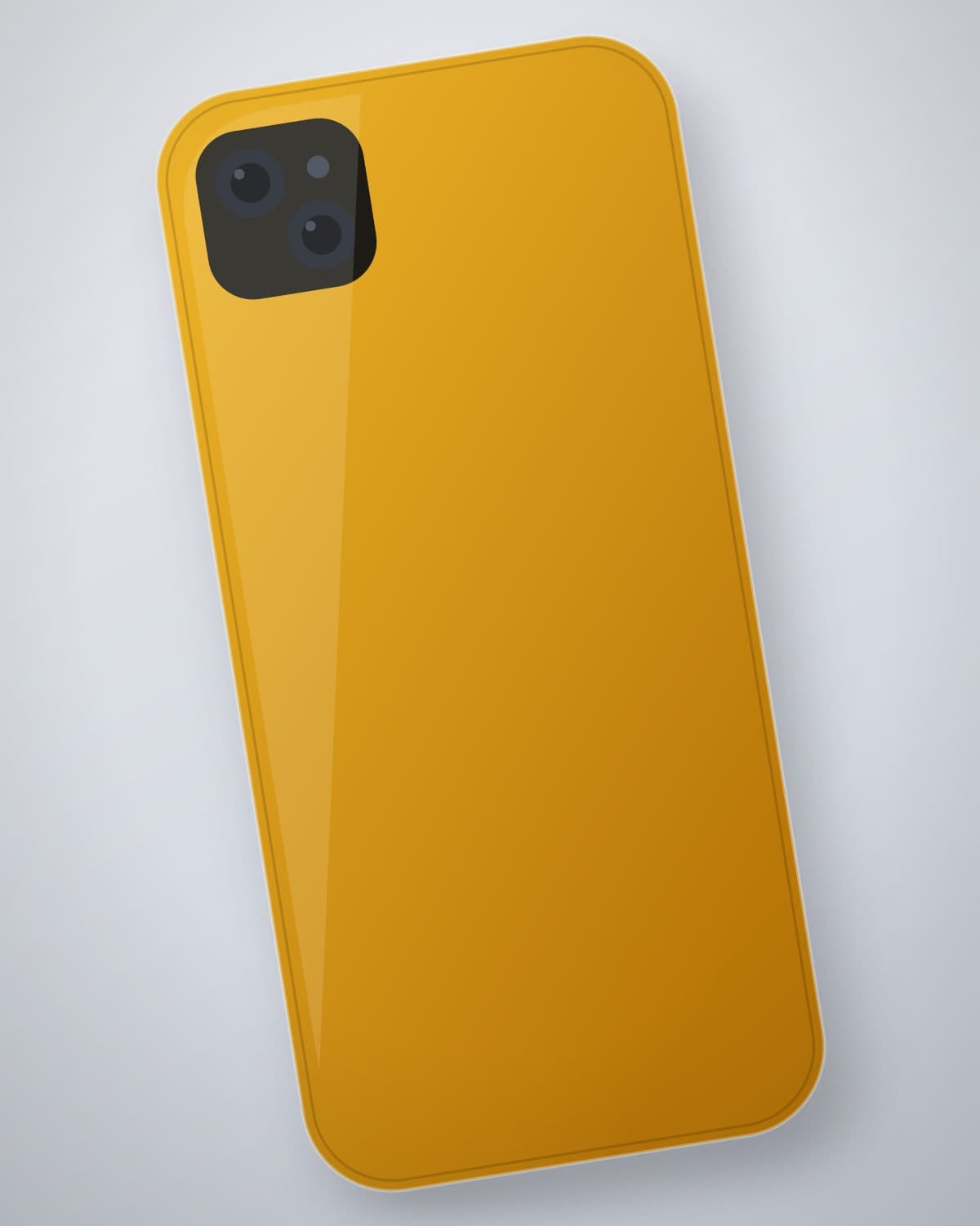 Aabgeena Tinted Case in Saffron for iPhone 14 — side profile