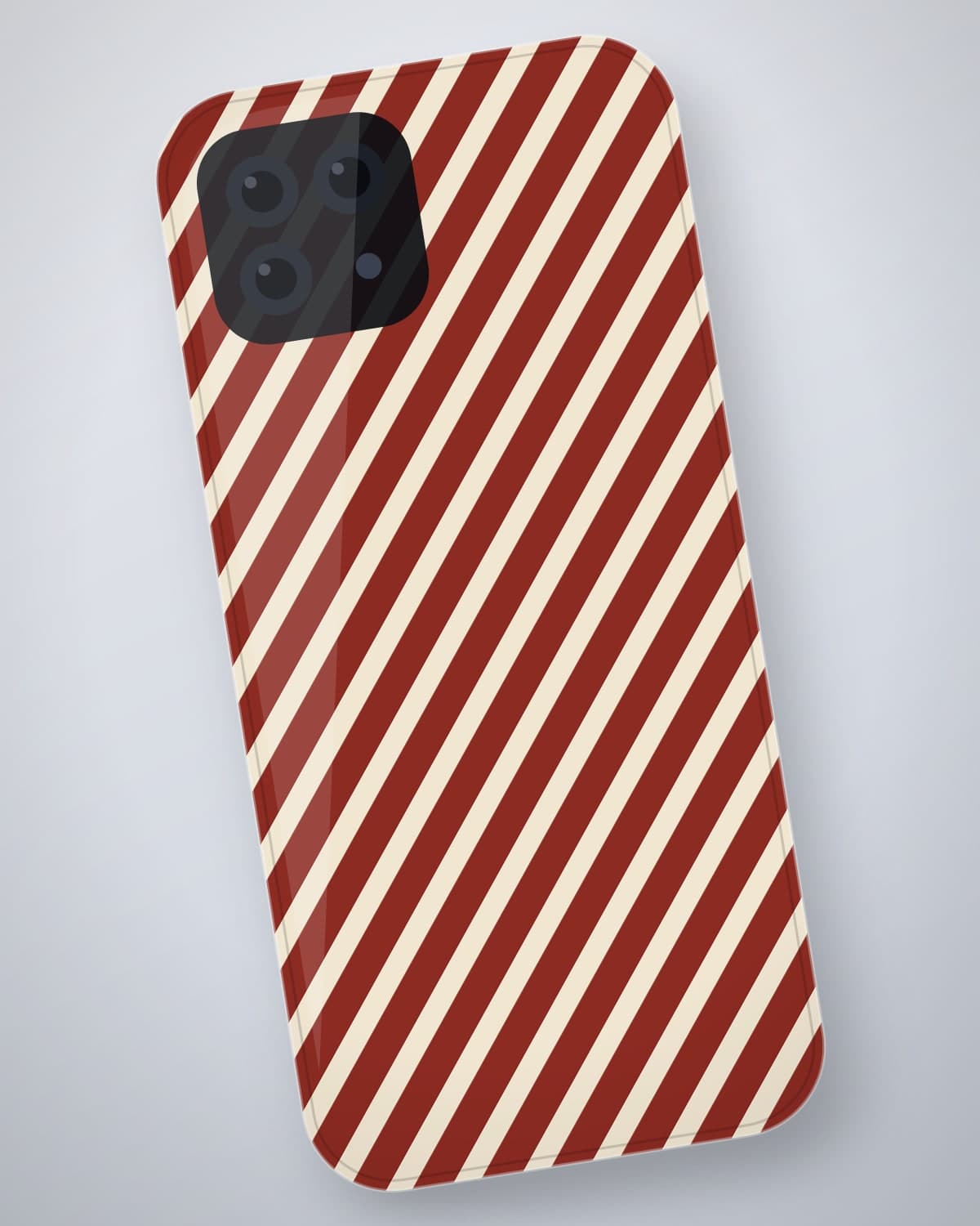 Ajrak Block Print Case in Madder for iPhone 16 Pro — side profile