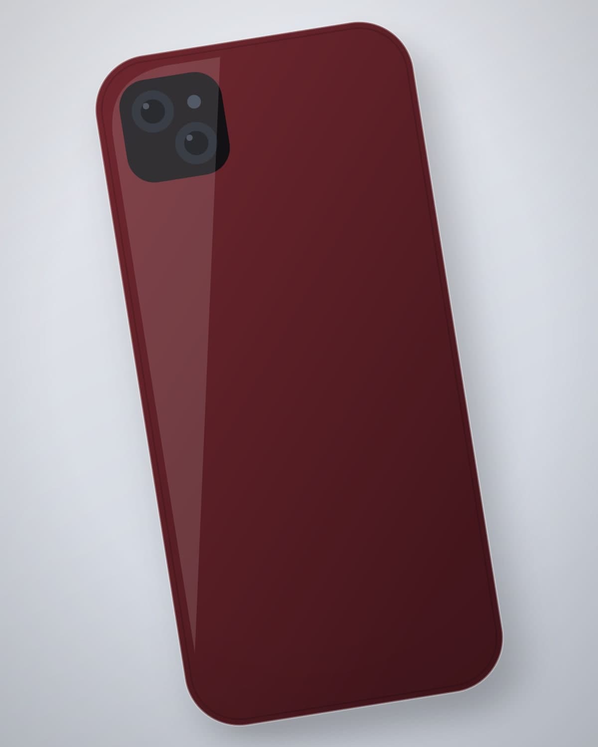 Charmeen Full-Grain Leather in Oxblood for iPhone 13 — side profile